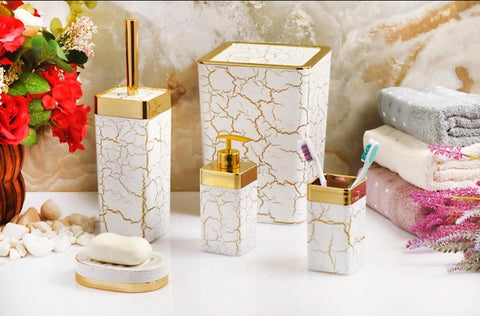 BATHROOM MARBLE ACCESSORY SET